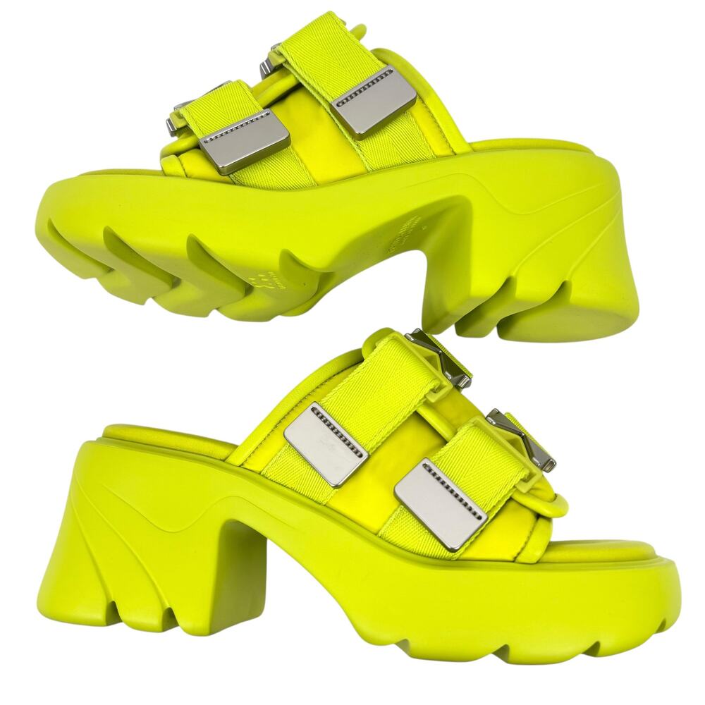 New Bottega Veneta Flash Buckle Padded Sole Mule Sandals Kiwi Size 41 - Picture 7 of 10